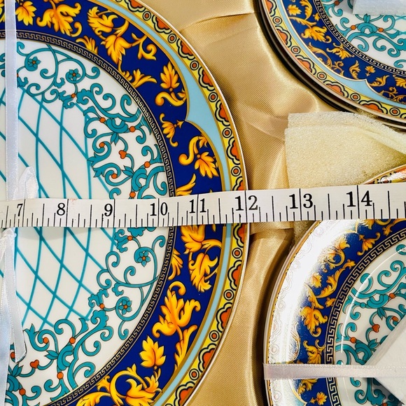 Vintage 1990’s 💙 T Limoges Cake Plate Set - 1 cake plate + 6 Dessert Plates NEW - Picture 5 of 8